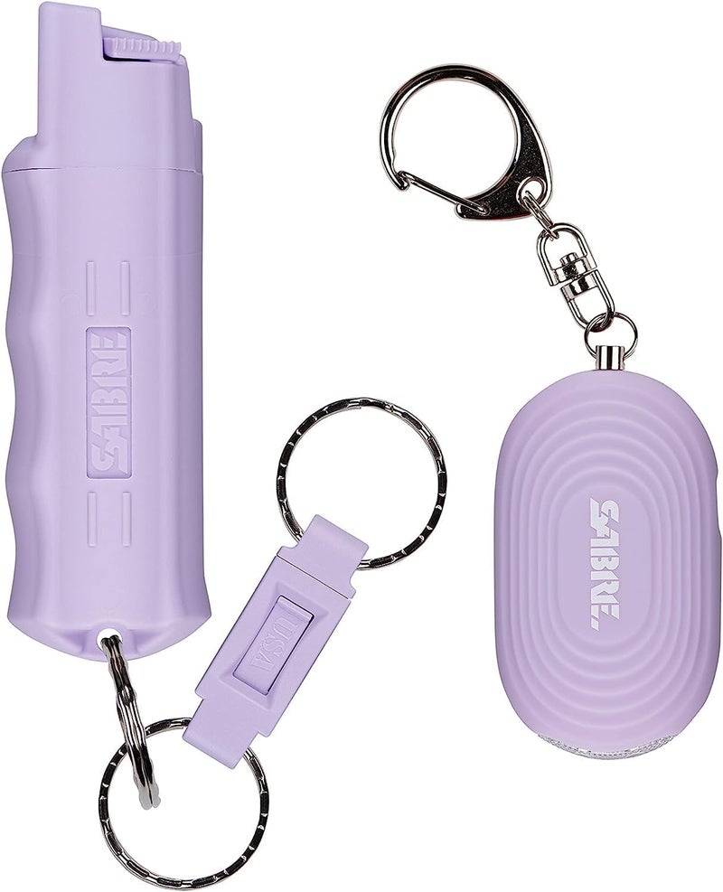 sabre Personal Safety Kit with Pepper Spray and 2-in-1 Personal Alarm with LED Light, 0.54 fl oz, 25 Bursts,130dB Alarm, Audible Up to 1,250 Feet - Image 1